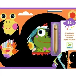Djeco Kraskaarten Vrolijke Dieren +18M