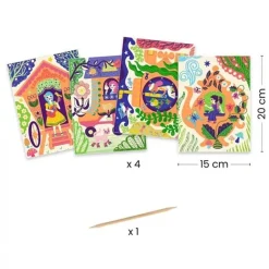 Djeco Kraskaarten Wacky Houses 5-8Jr