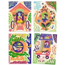 Djeco Kraskaarten Wacky Houses 5-8Jr