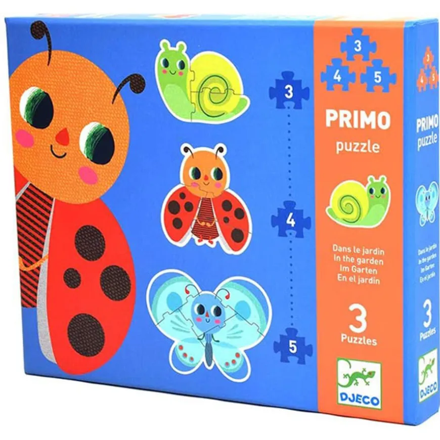 Djeco Primo Puzzel In De Tuin - 3 Legpuzzels