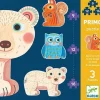 Djeco Primo Puzzels In Het Bos - 3 Legpuzzels +3 Jr