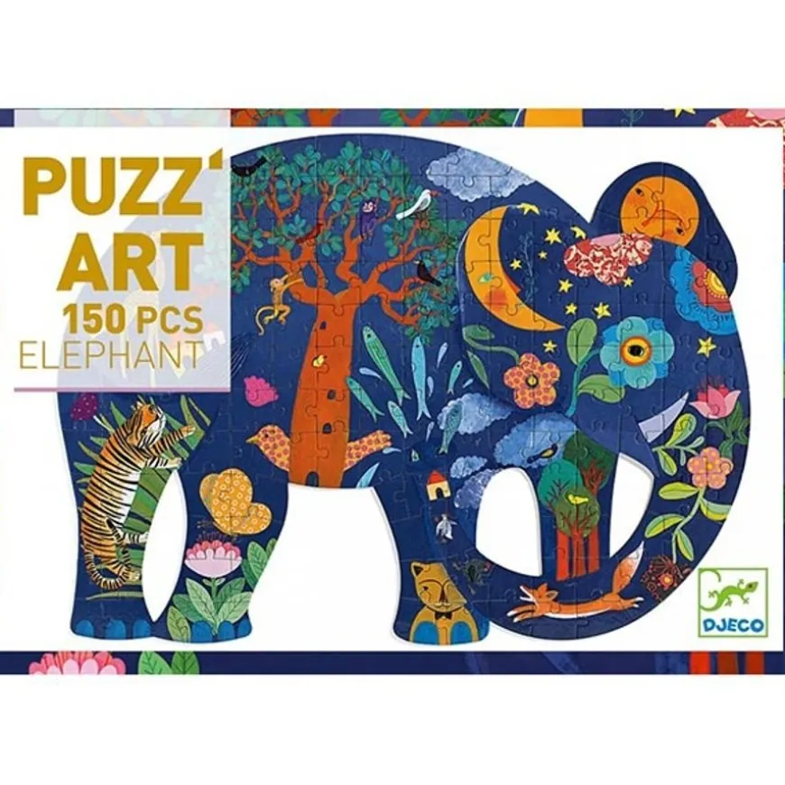 Djeco Puzzel Art Olifant 150 Stukjes