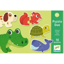 Djeco Puzzel Duo Dieren 10X 2St