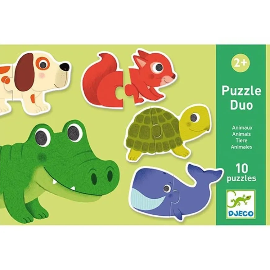 Djeco Puzzel Duo Dieren 10X 2St
