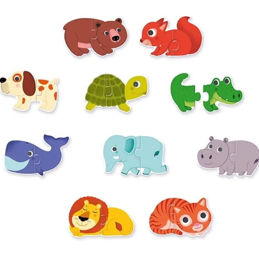 Djeco Puzzel Duo Dieren 10X 2St