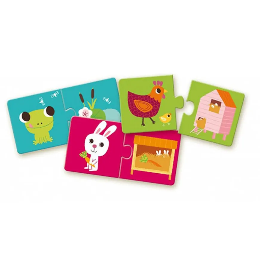 Djeco Puzzel Duo Leefgebied 10X 2St
