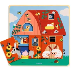 Djeco Puzzel 3 Lagen Chez Moo +18M