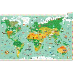 Djeco Puzzel Reis Rond De Wereld 200St