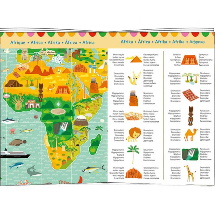 Djeco Puzzel Reis Rond De Wereld 200St