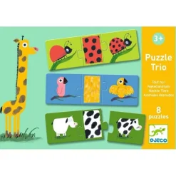Djeco Puzzel Trio Naakte Dieren +3Jr