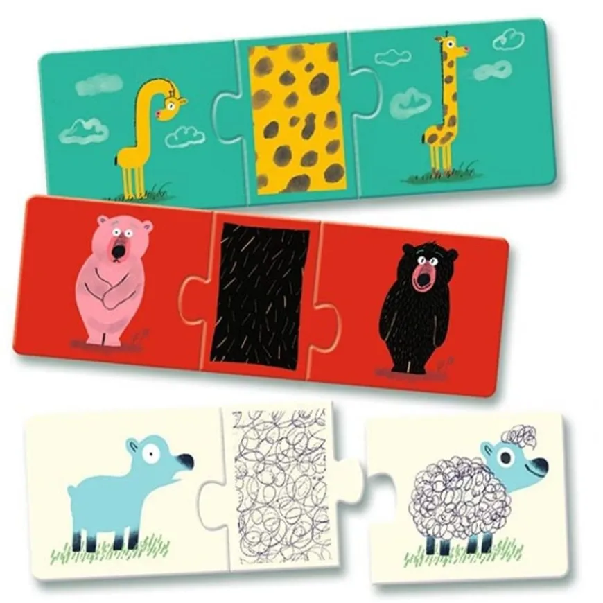 Djeco Puzzel Trio Naakte Dieren +3Jr