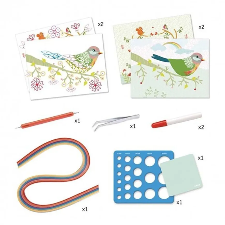 Djeco Quilling Papierrolletjes Seizoenen In Spiralen