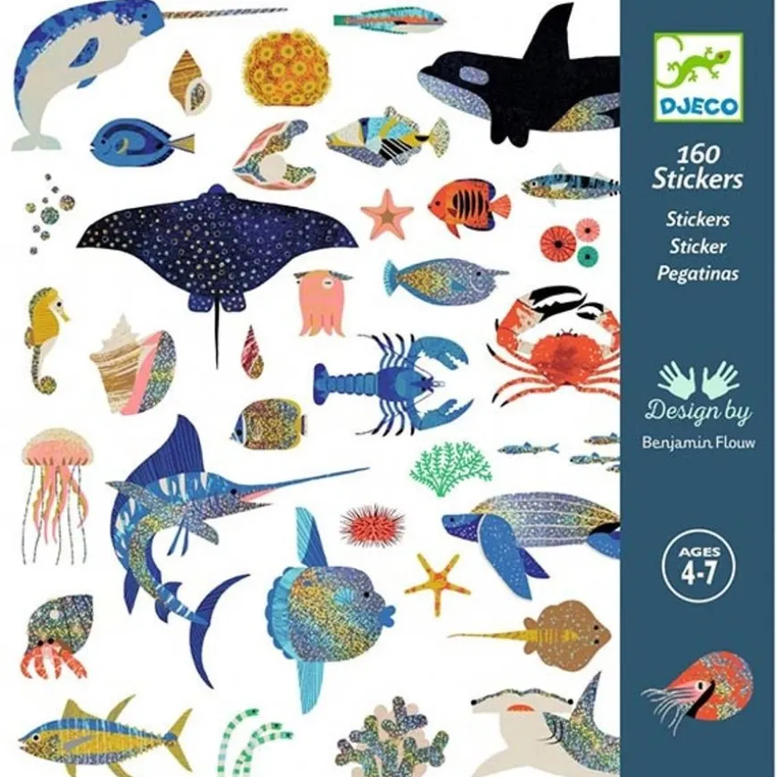 Djeco Stickers Oceaan 160 Stuks