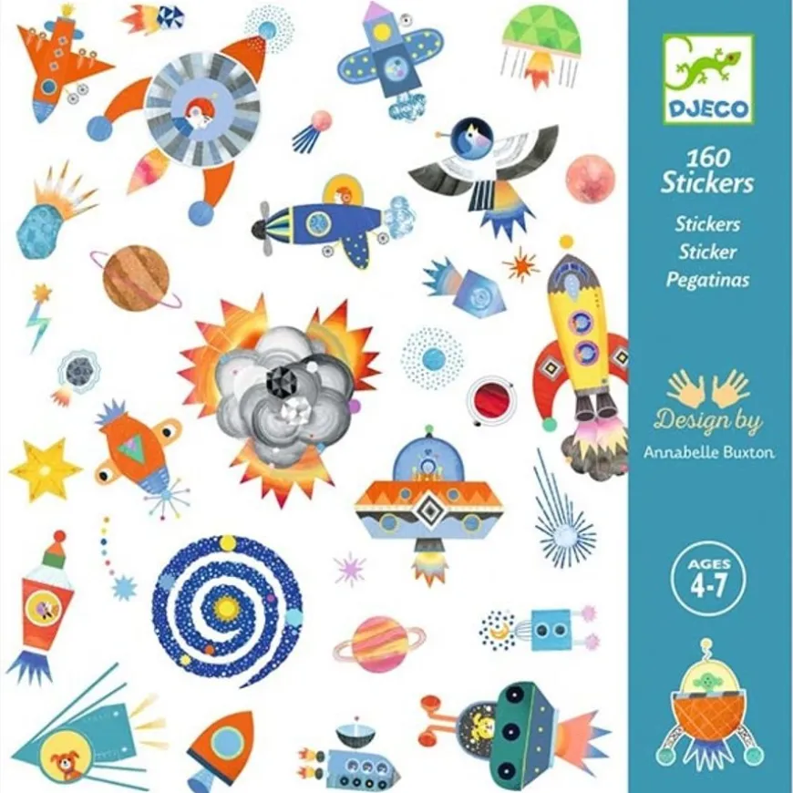 Djeco Stickers Ruimte 160 Stuks