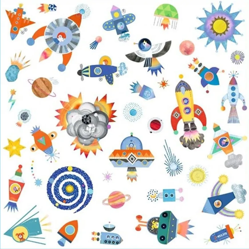 Djeco Stickers Ruimte 160 Stuks