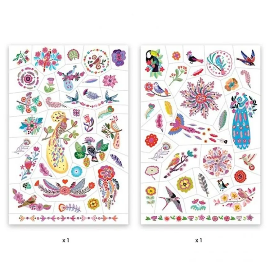 Djeco Tattoos Bright Birds +3Jr