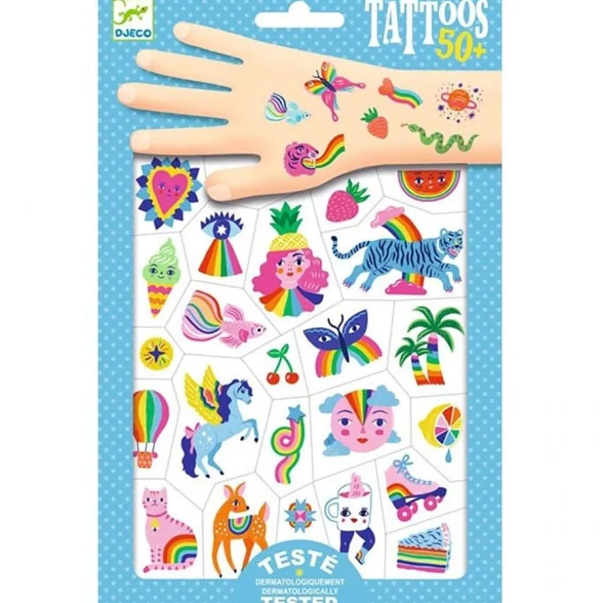 Djeco Tattoos Rainbow +3Jr