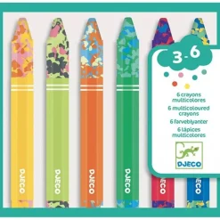 Djeco Waskrijtjes Meerkleurig 6St