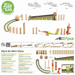 Djeco Zig & Go Kettingreactie Spel 27St