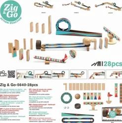 Djeco Zig & Go Kettingreactie Spel 28St