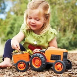 Green Toys Tractor Oranje