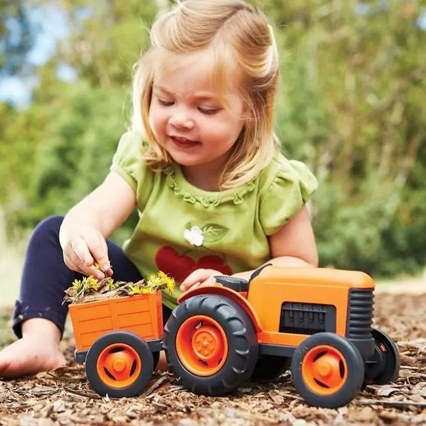 Green Toys Tractor Oranje