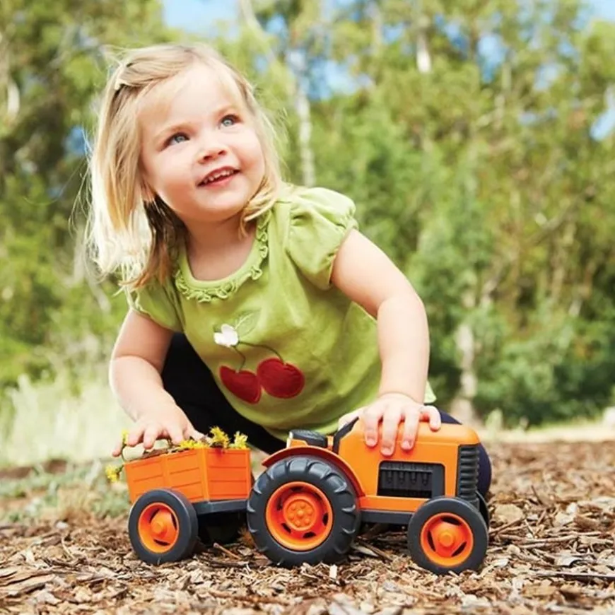 Green Toys Tractor Oranje