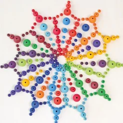 Grimm'S 60 Houten Kralen Regenboog