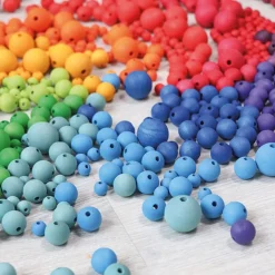 Grimm'S 60 Houten Kralen Regenboog