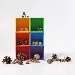 Grimm'S 6 Sorteerbakjes In Regenboogkleuren