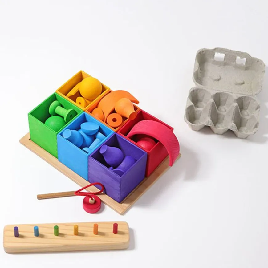 Grimm'S 6 Sorteerbakjes In Regenboogkleuren