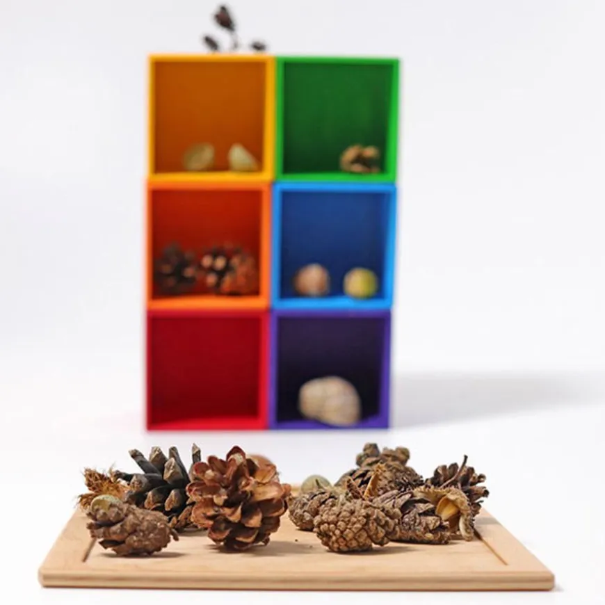 Grimm'S 6 Sorteerbakjes In Regenboogkleuren