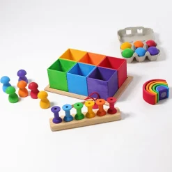 Grimm'S 6 Sorteerbakjes In Regenboogkleuren