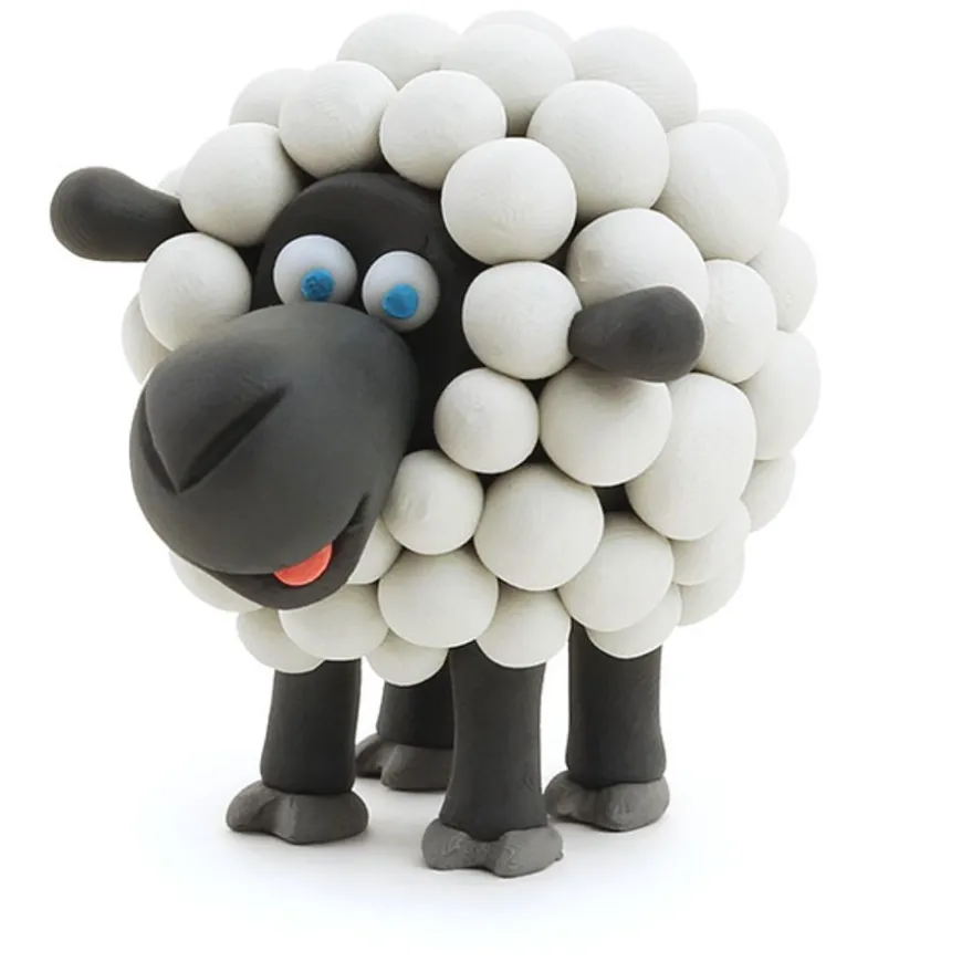 Hey Clay Boetseerklei Boerderijdieren: Koe, Hond, Schaap