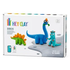 Hey Clay Boetseerklei Dino'S: Stegosaurus, Pachycephalosaurus, Brachiosaurus