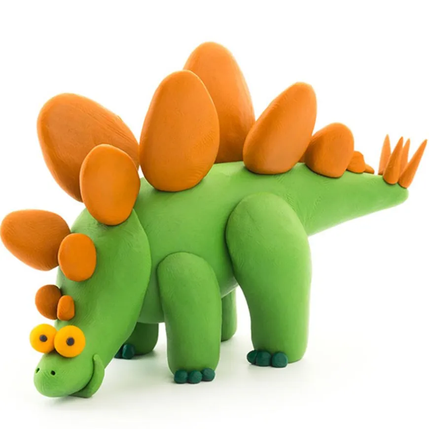 Hey Clay Boetseerklei Dino'S: Stegosaurus, Pachycephalosaurus, Brachiosaurus