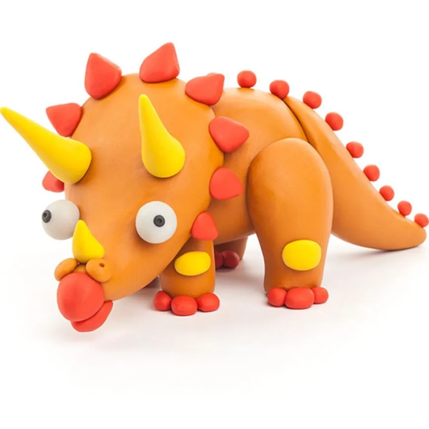 Hey Clay Boetseerklei Dino: Triceratops