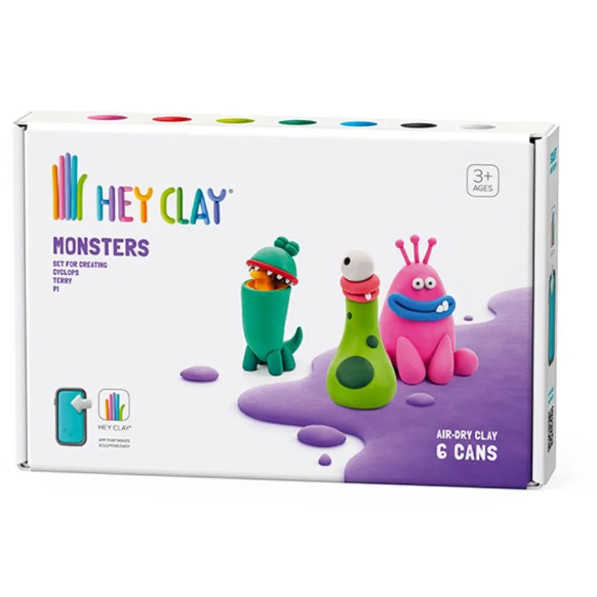 Hey Clay Boetseerklei Monsters: Cyclops, Terry, Pi
