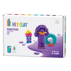 Hey Clay Boetseerklei Monsters: Hipster, Bigwig, Donut
