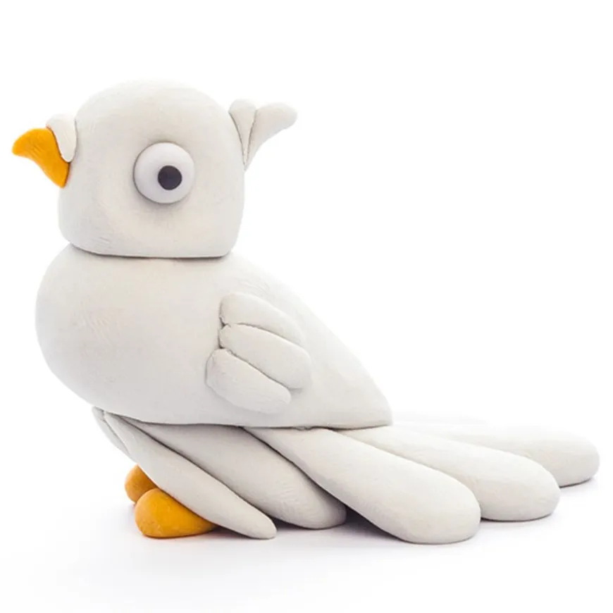 Hey Clay Boetseerklei Vogels: Fazant, Papegaai, Duif