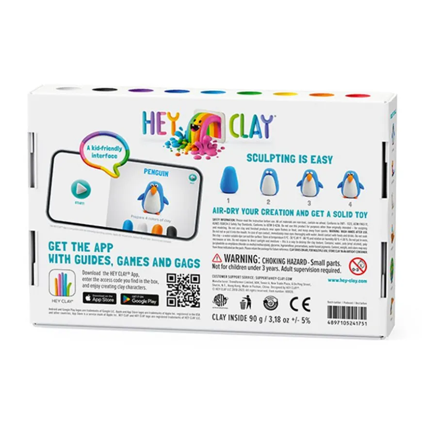 Hey Clay Boetseerklei Vogels: Toekan, Pinguin, Pauw