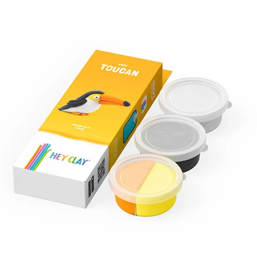 Hey Clay Boetseerklei Vogel: Toekan
