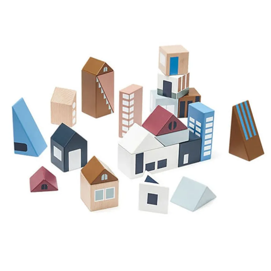 Houten Blokken - City Aiden - Kids Concept +12M