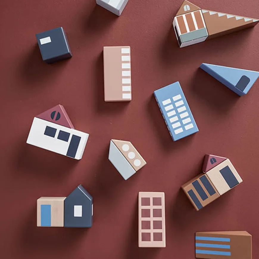 Houten Blokken - City Aiden - Kids Concept +12M