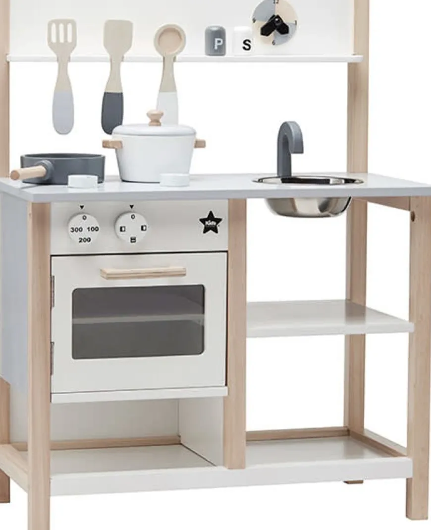 Houten Keukentje - Natural-Wit - Kids Concept +2Jr
