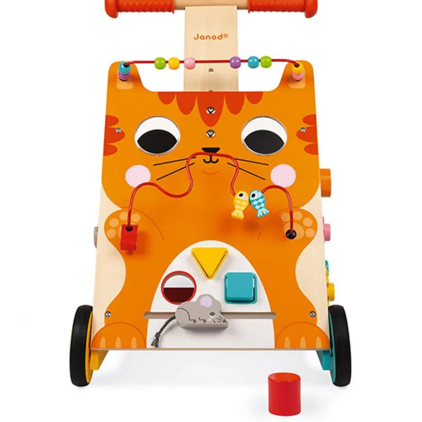Janod Activiteiten Loopwagen Kat