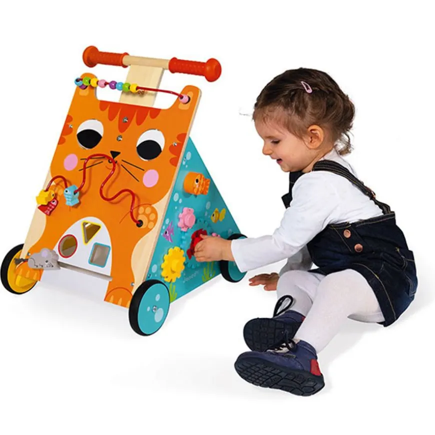 Janod Activiteiten Loopwagen Kat