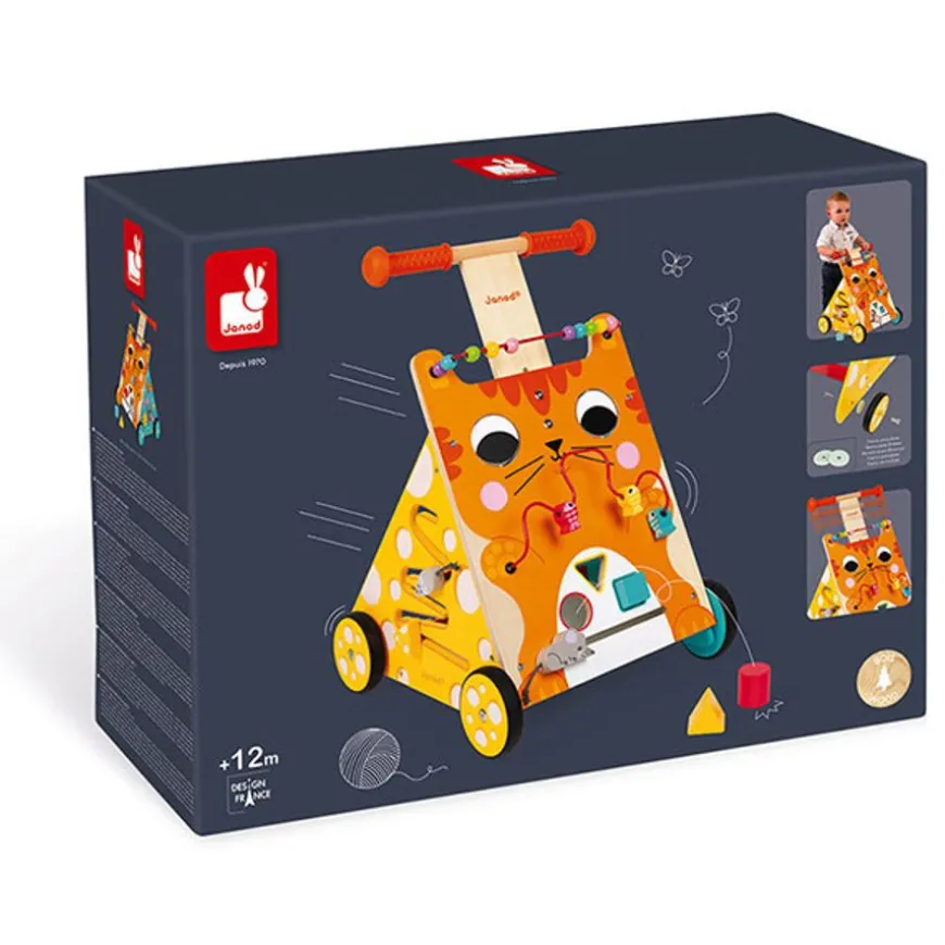 Janod Activiteiten Loopwagen Kat