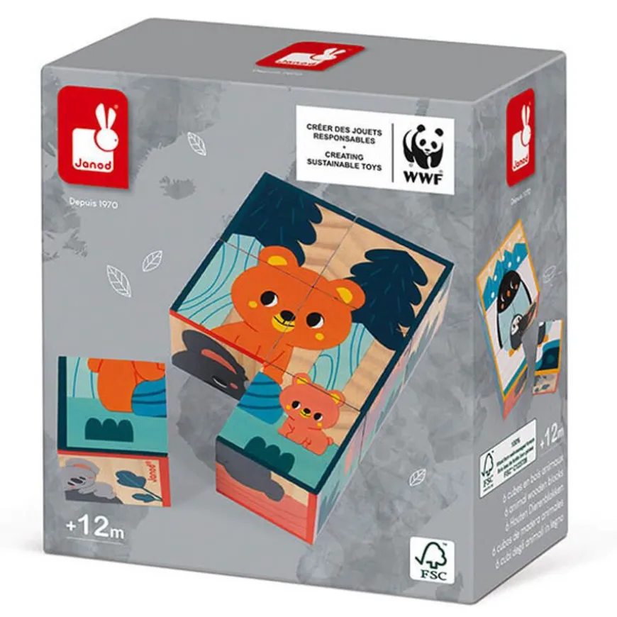 Janod Blokpuzzel Dieren Wwf®