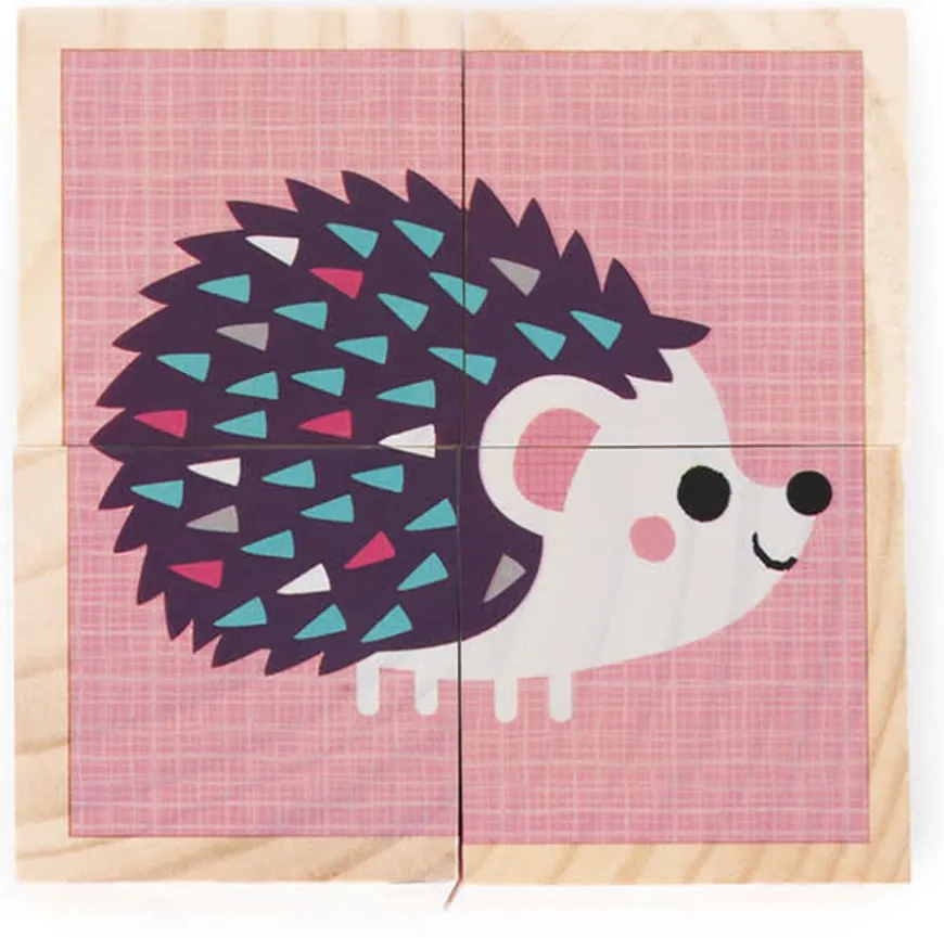 Janod - Blokpuzzel - Mijn Eerste Blokken - Babydieren +12M